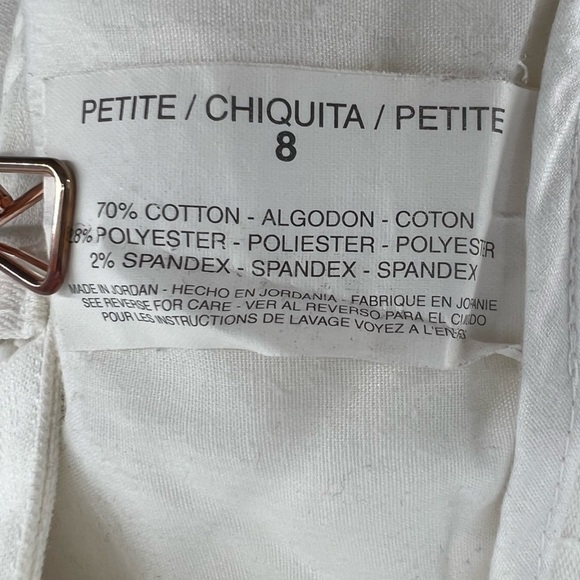 Gloria Vanderbilt White Straight Leg Jeans Size 8 Petite Women’s - Picture 4 of 5